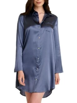 Seide Sleepshirt SEDUZIONE DI SETA Kurz Von Gattina -Femina Verkauf sleepshirt stonegrey 381453 seducione di seta gattina 2 10
