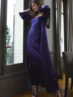 100% Seide Morgenmantel Lang LAURIAN Von Marjolaine -Femina Verkauf soie odana laurian dunkelblau marjolaine 1