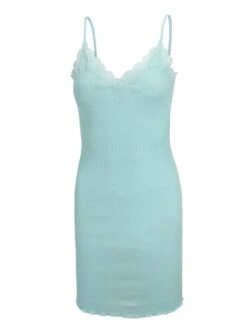 70% Seide 30% Baumwolle Spaghettiträger Nachthemd RIPP Von Eva B. Bitzer -Femina Verkauf spaghetti unterkleid crystal blue 27338278 jersey rip eva b bitzer 7 1