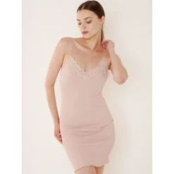 70% Seide 30% Baumwolle Spaghettiträger Nachthemd RIPP Von Eva B. Bitzer