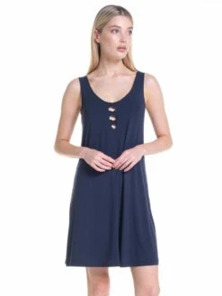 Modal Träger-Nachthemd WKND No. 17 Dunkelblau Von Verdiani -Femina Verkauf traeger nachtkleid modal 3921 dunkelblau verdiani woman 2