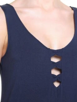 Modal Träger-Nachthemd WKND No. 17 Dunkelblau Von Verdiani -Femina Verkauf traeger nachtkleid modal 3921 dunkelblau verdiani woman