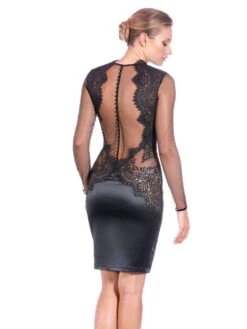 Lingerie Kleid BLACK SWAN Mit Spitze Schwarz Von Prelude Milano -Femina Verkauf tuell spitze kleid yl290 schwarz prelude milano 2