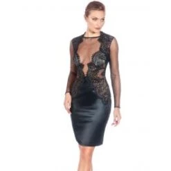 Lingerie Kleid BLACK SWAN Mit Spitze Schwarz Von Prelude Milano