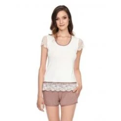 Viscose Sommerpyjama HEDDA Mit Spitze Von Gattina