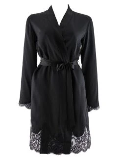 100% Seide Kimono TOI MON AMOUR Uni Farben Von Aubade -Femina Verkauf z kimono seide schwarz ms65 soie d amour aubade 1 3 1